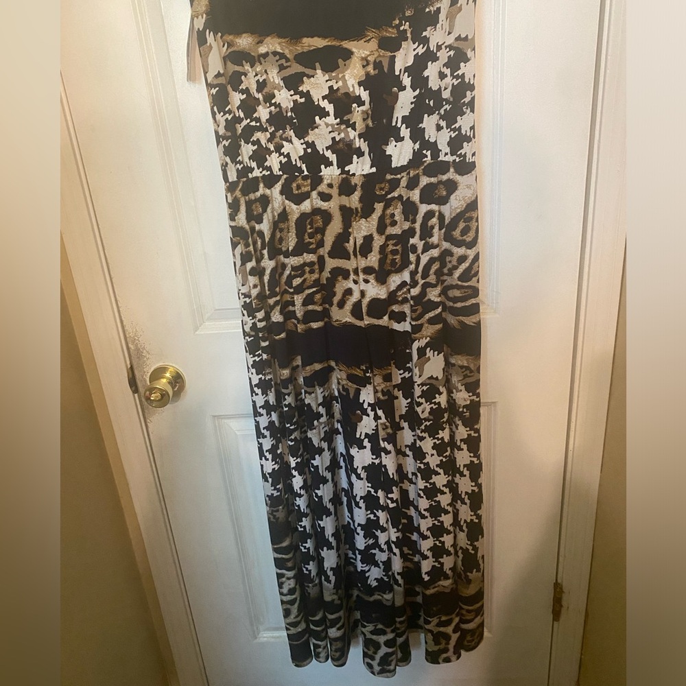 Prelude strapless wide leg jumper